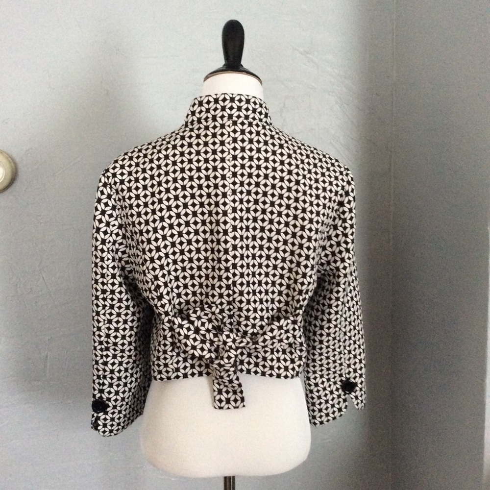 WHBM Crop jacket. Black and white - Picture 3 of 5